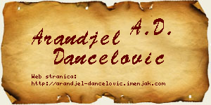 Aranđel Dančelović vizit kartica